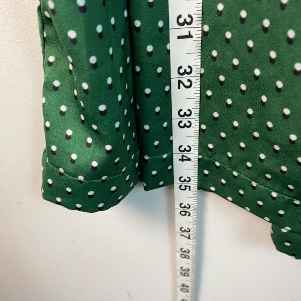 Who What Wear Green Maxi Skirt Polka Dot Prairie Cottagecore Size 6 - Picture 8 of 9